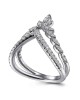 Gabriel & Co. 2 Row Diamond Chevron Ring